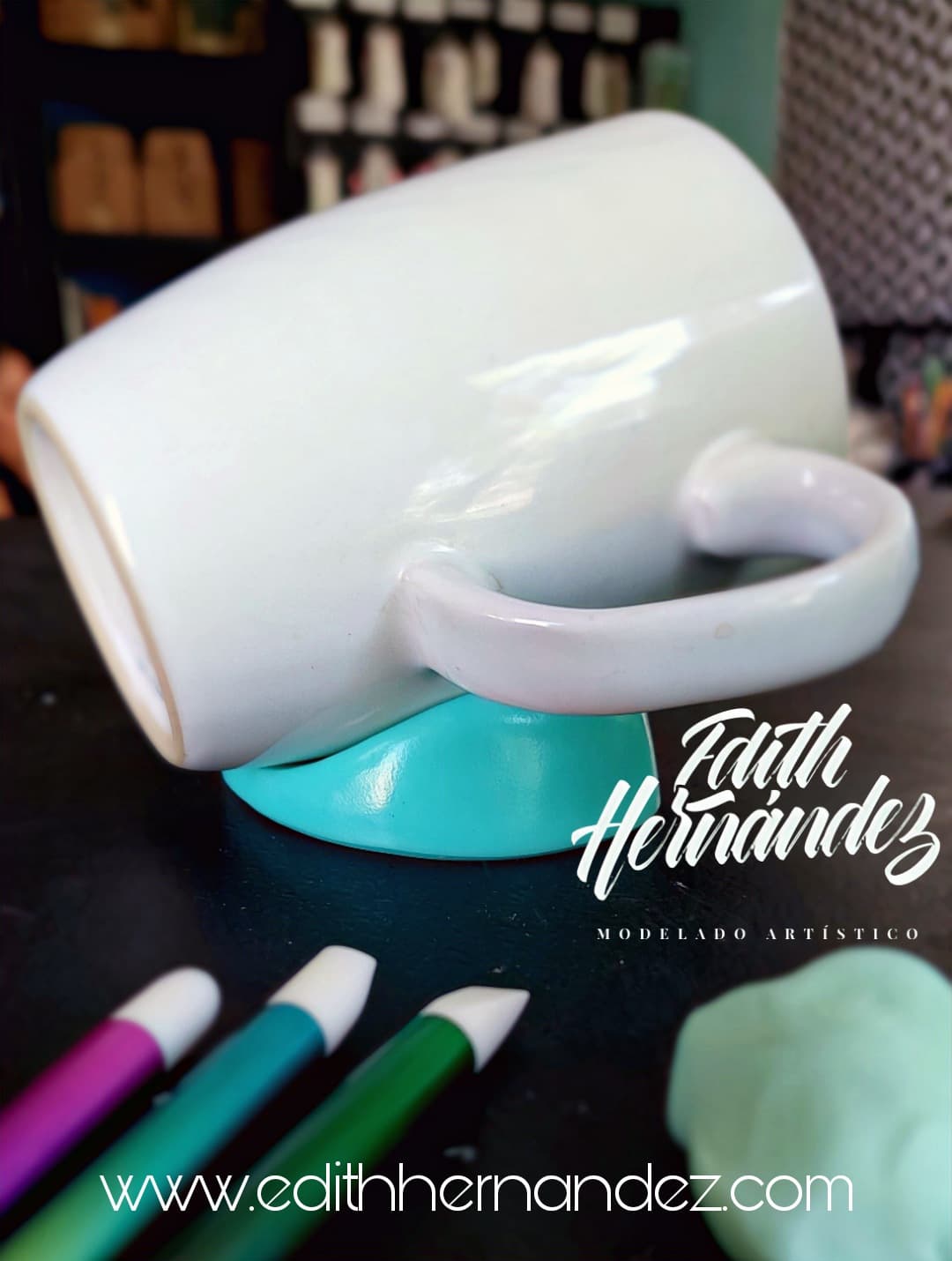base de apoyo para taza