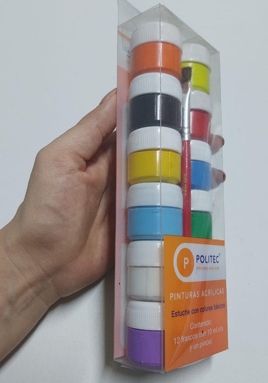 pinturas acrilicas (12 colores basicos)